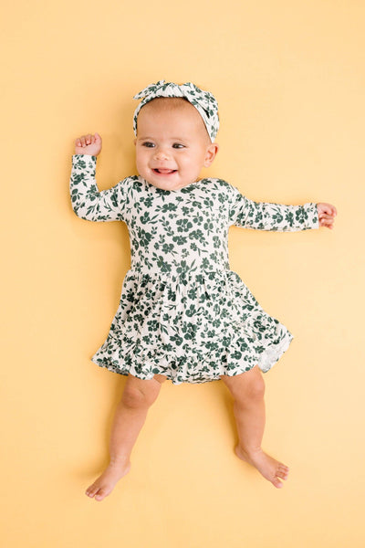 Earthy Floral Bodysuit Bamboo Dress
