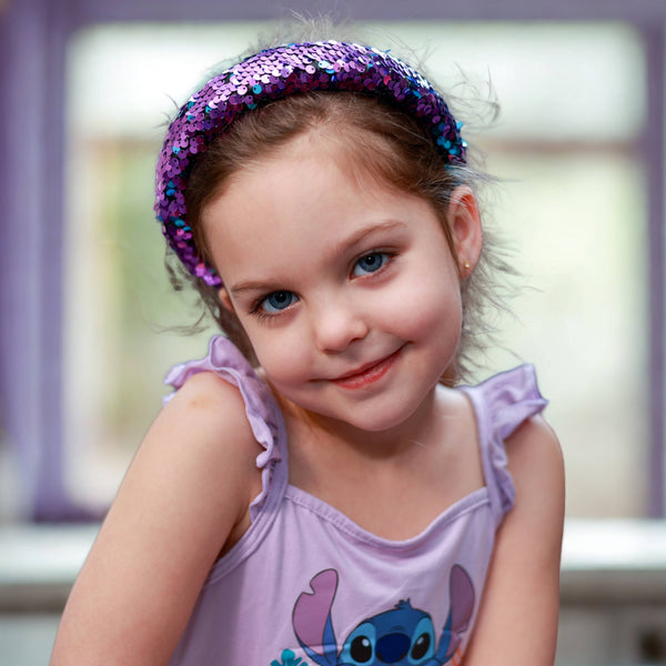 Reversible Sequin Headband - Kids Padded Hair Band