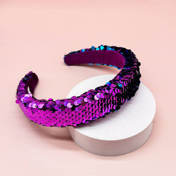 Reversible Sequin Headband - Kids Padded Hair Band