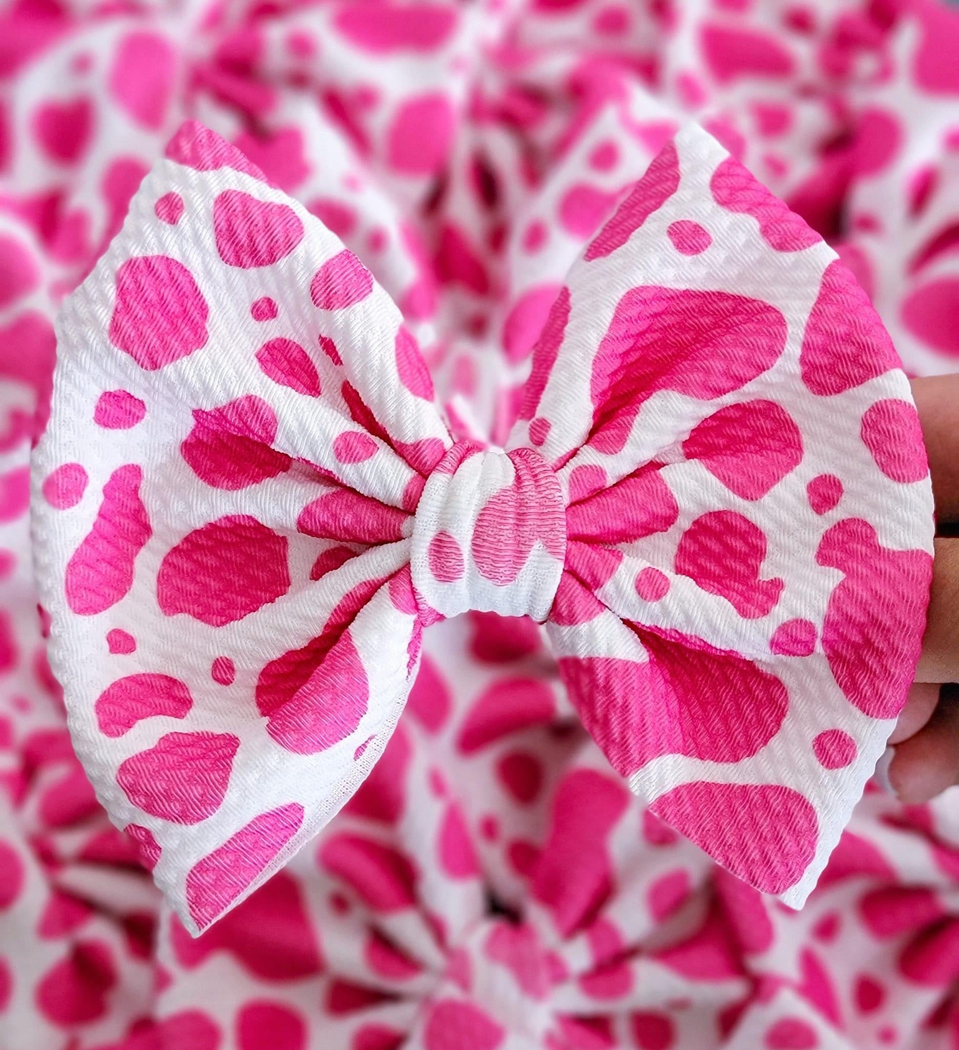 Hot Pink Cow Bows