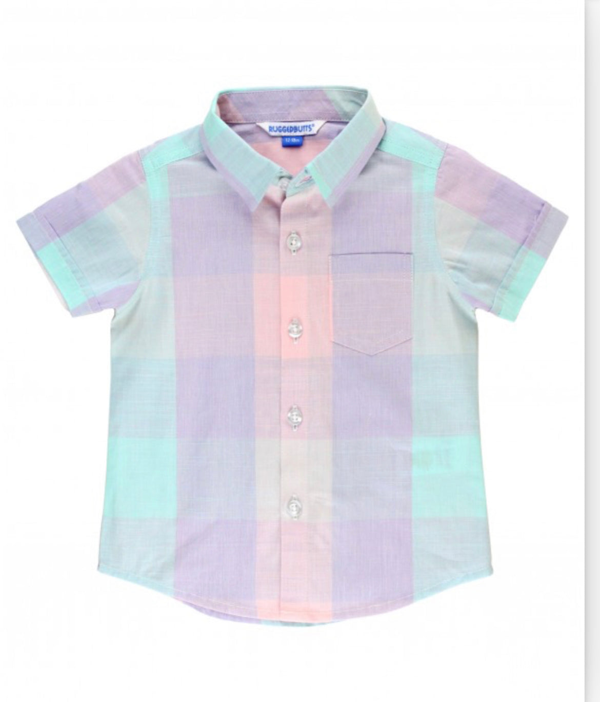 Cotton Candy Short Sleeve Button Down