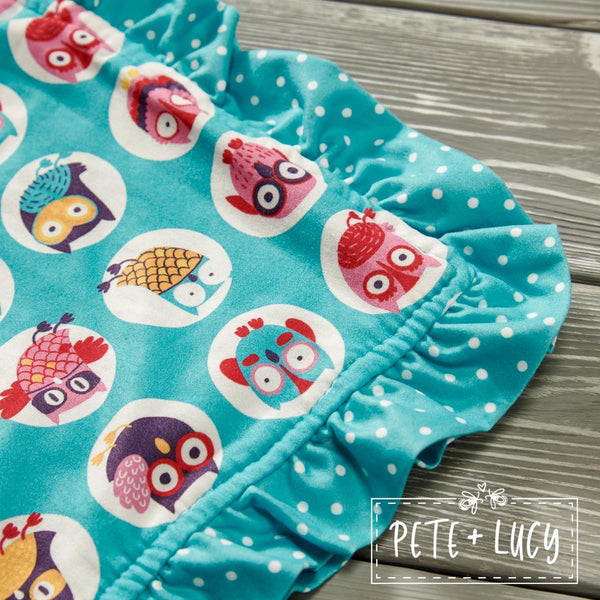 Vibrant Owls Minky Blanket